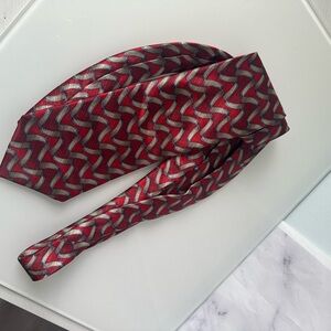 VTG 90S MONTEREY BAY SILK TIE GEOMETRIC PRINT